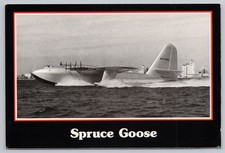 Vintage Long Beach CA Postcard Howard Hughes Boat Plane Spruce Goose Queen Mary picture