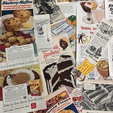 Vintage 50s-60s Cut Magazine FOOD Ads 30+ Journal Collage Ephemera   picture