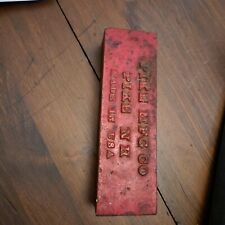  Vintage RARE Pike Mfg. Co.  Oil & Water Stone