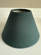 Vintage 1980’s Hunter Green Fabric Clip On Lamp Shade 3.5”x5.5” Cottagecore  picture