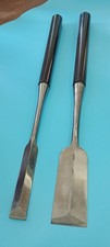 Vintage Japanese Dovetail Slick Chisels Set of 2 picture