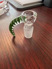 18mm Horn Bowl - VERY high quality - thick glass built-in screen - Green picture