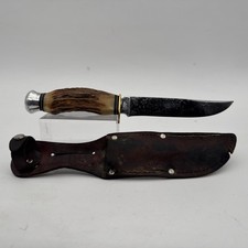 Vintage Anton Wingen Jr Othello Hunting Knife Stag Handle Solingen Germany picture