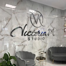 Custom 2D Acrylic Business Sign – Waterproof Office Logo Wall Branding Signage picture
