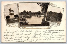 Postcard D 669, Greetings From Boston, Multi-View, Undivided Back, Posted 1904 picture