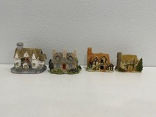 Lot of 4 Cottage Figurines Including Tudor Hall picture
