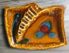 Mt Clemens Pottery MCM - VTG Ashtray - Art Pottery Drip Glaze Beauty - 8