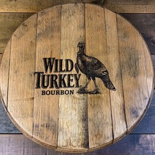 Wild Turkey  Engraved Kentucky Bourbon Barrel Head/Lid picture