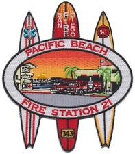 San Diego Station 21 Pacific Beach Fire Patch NEW . picture