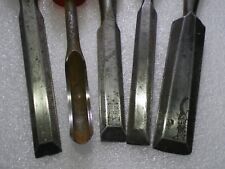 VINTAGE WOODWORKING CHISELS~MIXED LOT OF 5 picture