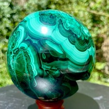 2.2LB  Natural Malachite Geode Sphere Druzy Cave Crystal Ball Healing Mineral Sp picture