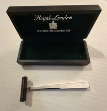 Vintage Royal London Gold Plated Brass Gentlemen’s Razor With Box picture