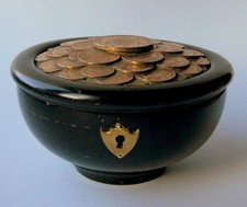 VINTAGE MONEY BOX LTE SPARDOSE ANCIEN TIRELIRE NAPOLEON III picture