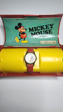 Vintage Walt Disney Mickey Mouse Bradley Time Wrist Watch 6801 W/ Original Box picture