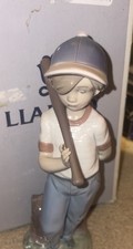 LLADRO 7610 CAN I PLAY BOY WITH BASEBALL & BAT 1990 picture