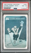 1990 Marvel Universe Cosmic Spider-Man Hologram PSA 8 picture