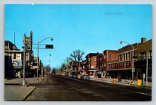 Vintage Broad Street Woodbury NJ Postcard 1962 Shopping District Street Scene picture
