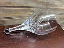 Etched Vtg Clear Crystal Cut Glass Bell Hand-Held Holiday Display Decor 5.75