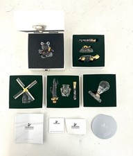 Swarovski 5 Pieces Crystal Miniature Figurines with Gold Accent- Collection # 22 picture