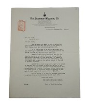 1915 Original Letterhead: Chicago, IL, The Sherwin-Williams Co Pictorial picture