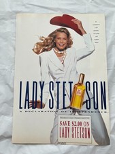 1992 Lady Stetson 'A Declaration of Independence' Magazine Ad + Scent Insert 90s picture