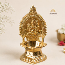 Brass Kamakshi Deepam | Traditional Kamatchi Amman Vilakku | Hindu Brass Diya picture