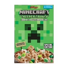 Minecraft Creeper Crunch Cereal Kellogg’s 2021 SPECIAL EDITION SEALED Unopened picture
