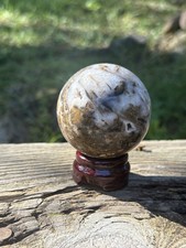 Natural Druzy Ocean Jasper Sphere- Beautiful 2.1” Ocean Jasper Crystal Ball picture