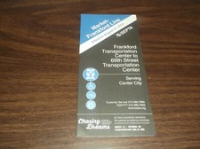 AUGUST 2014 SEPTA MARKET FRANKFORD LINE PUBLIC TIMETABLE picture