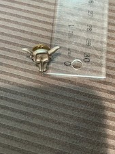 silver-toned Texas Longhorn lapel pin picture