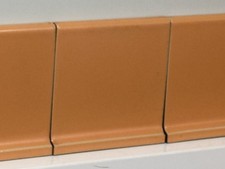 N.O.S. 1940s-50s Romany A-3610 Large Sanitary Base Tiles - Peach Orange picture
