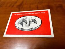 Arabian horse buying and judging guide from the Arabian horse society 1973  picture