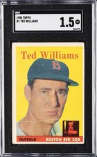 1958 TOPPS #1 TED WILLIAMS SGC 1.5 picture