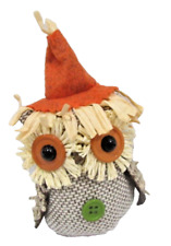 Small Owl Scarecrow Shelf Sitter for Fall Autumn picture