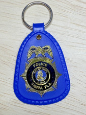 Tampa FL Police Dept Recruiting Office Vintage Blue Advertising Keychain picture