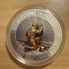 Love This “Welcome Home” Never Forgotten” Vietnam Veteran Commerative Coin picture