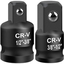 2PCS Impact Socket Adapter and Reducer Set, 1/2
