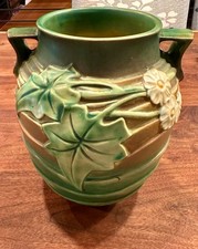 ROSEVILLE POTTERY LUFFA 9.5” VASE 690-9 picture