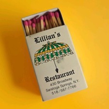 Lillian’s / Thacher’s Restaurant, Albany, Saratoga Springs, NY, Full Matchbox picture