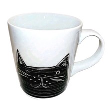Vtg Crate & Barrel Black Cat Outside and Mouse Inside Mug Surprise Cup A+ HTF  picture