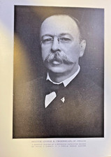 1909 Vintage Magazine Illustration Oregon Senator George E. Chamberlain picture