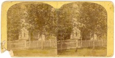 IOWA STEREOVIEW - Waukon Home - PC Huffman & Lady - 1870s VERY RARE picture