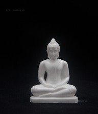 White Thai Buddha Statue Figurine Concentration Style Car Dashboard Home Decor picture
