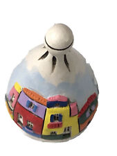 Ceramic Handpainted Bell Village Theme Caminito Art Buenos Aires Argentina picture