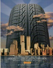 1997 Pirelli High Performance Tires World Trade Center Photo VINTAGE PRINT AD picture