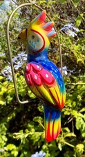 Talavera Bird Handmade Painted Ceramic Parrot Mexican Pottery Hanging Patio #2 picture