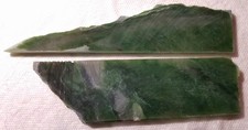 Polar Chrome Nephrite Jade BC Canada. Two Slabs,  175g 6 oz. Item # 054J picture