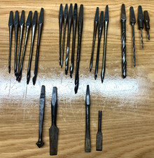 Antique Lot of Metal Augers Hand Drill Bits, Goodell Pratt, Snell & Unbranded 22 picture