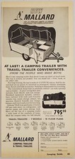 1965 Print Ad Mallard Tent Camping Travel Trailers Made in West Bend,Wisconsin picture
