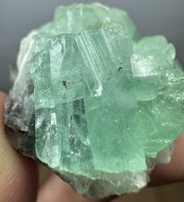 130 CT High Quality Baryl War Green Emerald Crystal On Matrix From Chitral@PAK picture